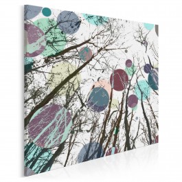 Spotkanie planet - nowoczesny obraz na płótnie - 80x80 cm