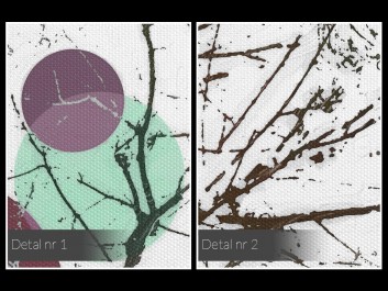 Spotkanie planet - nowoczesny obraz na płótnie - 80x80 cm