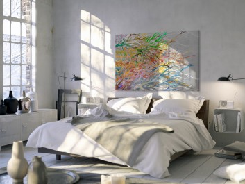 Jutrzenka - nowoczesny obraz do sypialni - 120x80 cm