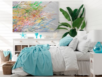 Jutrzenka - nowoczesny obraz do sypialni - 120x80 cm