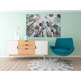 Spotkanie planet - nowoczesny obraz na płótnie - 120x80 cm