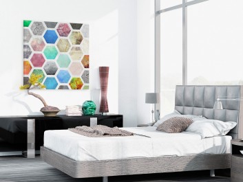 Cud miód... - nowoczesny obraz na płótnie - 80x80 cm