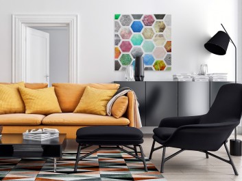 Cud miód... - nowoczesny obraz na płótnie - 80x80 cm