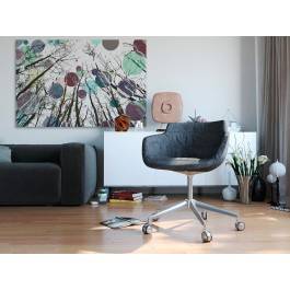 Spotkanie planet - nowoczesny obraz na płótnie - 120x80 cm