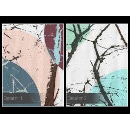 Spotkanie planet - nowoczesny obraz na płótnie - 120x80 cm