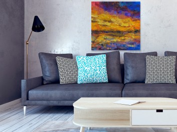 Przypływ o brzasku - nowoczesny obraz na płótnie - 80x80 cm