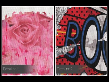 Oblicza miłości - nowoczesny obraz na płótnie - 80x80 cm