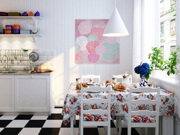 Ogrody różane - nowoczesny obraz na płótnie - 80x80 cm