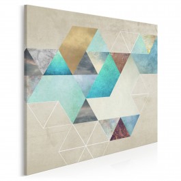 Heksagonalny przypływ - nowoczesny obraz na płótnie - 80x80 cm