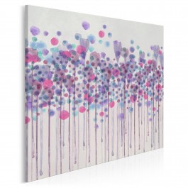 Kaligrafia mglistych wzruszeń - nowoczesny obraz na płótnie - 80x80 cm