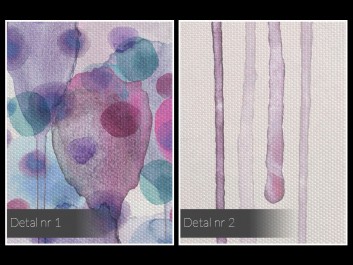 Kaligrafia mglistych wzruszeń - nowoczesny obraz na płótnie - 80x80 cm