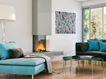 Nordyckie legendy - nowoczesny obraz do sypialni - 80x80 cm