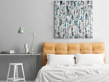 Nordyckie legendy - nowoczesny obraz do sypialni - 80x80 cm