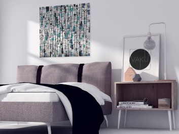 Nordyckie legendy - nowoczesny obraz do sypialni - 80x80 cm