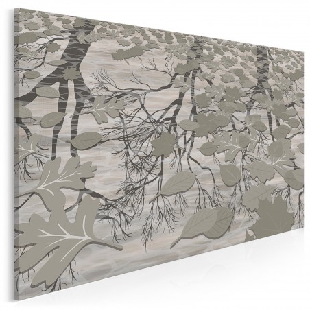 Jesienne, deszczowe melodie - nowoczesny obraz do sypialni - 120x80cm