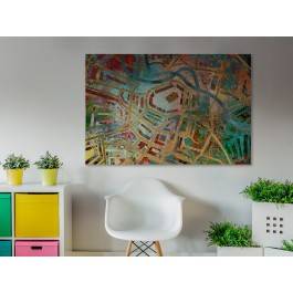 Wrocławski labirynt - nowoczesny obraz na płótnie - 120x80 cm