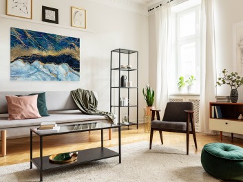 Rzeka życia - nowoczesny obraz do salonu - 120x80 cm