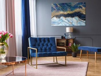 Rzeka życia - nowoczesny obraz do salonu - 120x80 cm