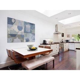 Ceramiczna forma - nowoczesny obraz do kuchni - 120x80 cm