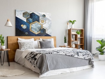 Szafirowy sygnet - nowoczesny obraz na płótnie - 120x80 cm Szafirowy sygnet - nowoczesny obraz na płótnie - 120x80 cm