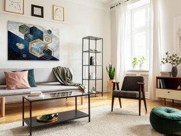 Szafirowy sygnet - nowoczesny obraz na płótnie - 120x80 cm Szafirowy sygnet - nowoczesny obraz na płótnie - 120x80 cm