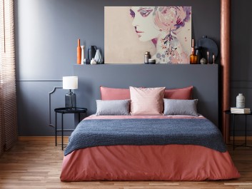 Kwiat kobiecości - nowoczesny obraz na płótnie - 120x80 cm