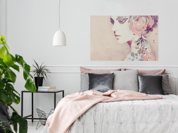 Kwiat kobiecości - nowoczesny obraz na płótnie - 120x80 cm