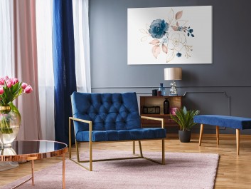 Pastelowa rosa - nowoczesny obraz do salonu - 120x80 cm Pastelowa rosa - nowoczesny obraz do salonu - 120x80 cm