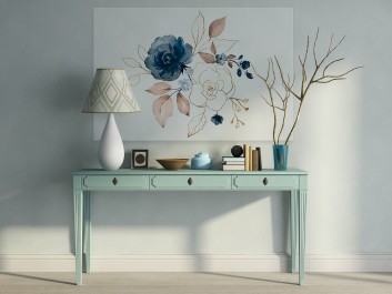 Pastelowa rosa - nowoczesny obraz do salonu - 120x80 cm Pastelowa rosa - nowoczesny obraz do salonu - 120x80 cm