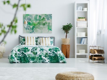 Dom zieleni - nowoczesny obraz na płótnie - 120x80 cm