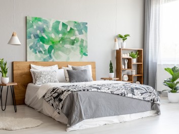 Dom zieleni - nowoczesny obraz na płótnie - 120x80 cm