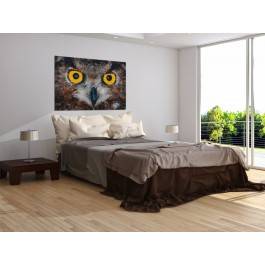 Magnetyczne spojrzenie puchacza - nowoczesny obraz na płótnie - 120x80 cm