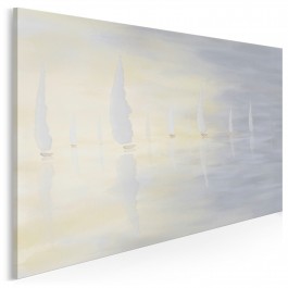Biały szkwał - nowoczesny obraz na płótnie - 120x80 cm