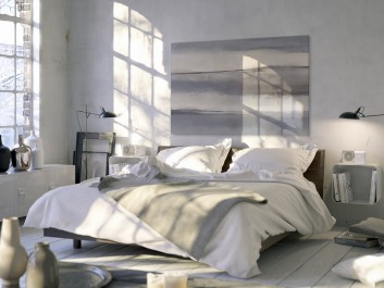 Prześwit - nowoczesny obraz do sypialni - 120x80 cm