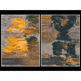 Odbicie słonecznego miasta - nowoczesny obraz na płótnie - 120x80 cm