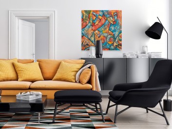 Muzy Adonisa - nowoczesny obraz na płótnie - 80x80 cm