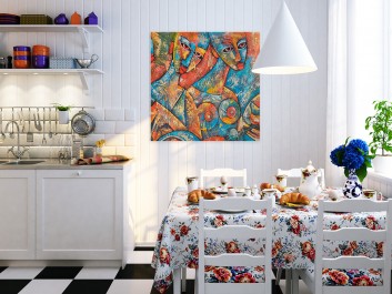 Muzy Adonisa - nowoczesny obraz na płótnie - 80x80 cm