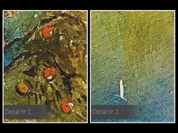 Jesienny sad - nowoczesny obraz na płótnie - 80x80 cm