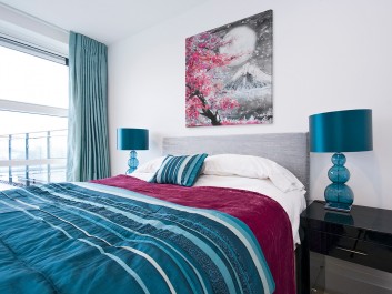 Święto Hanami - nowoczesny obraz na płótnie - 80x80 cm