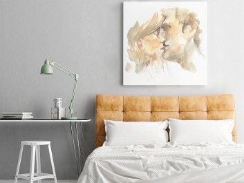 Przyjaźń czy kochanie? - nowoczesny obraz na płótnie - 80x80 cm