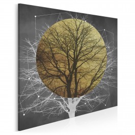 Zaćmienie słońca - nowoczesny obraz na płótnie - 80x80 cm