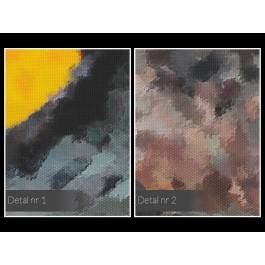 Magnetyczne spojrzenie puchacza - nowoczesny obraz na płótnie - 120x80 cm