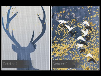 Królewskie poroże - nowoczesny obraz na płótnie