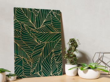 Szmaragdowy kobierzec - nowoczesny obraz do sypialni