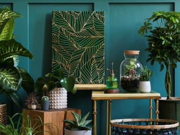 Szmaragdowy kobierzec - nowoczesny obraz do sypialni