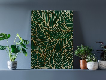 Szmaragdowy kobierzec - nowoczesny obraz do sypialni