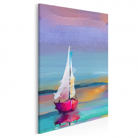 Zachód słońca na Mazurach - nowoczesny obraz na płótnie - 50x70 cm