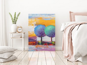 Leśny skansen - nowoczesny obraz na płótnie - 50x70 cm