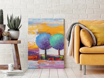 Leśny skansen - nowoczesny obraz na płótnie - 50x70 cm