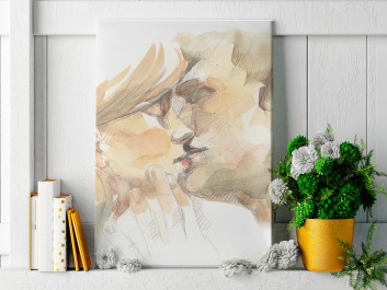 Przyjaźń czy kochanie? - nowoczesny obraz na płótnie